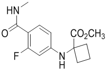 1-((3-氟-4-(甲基氨基甲?；┍交?氨基)環(huán)丁烷羧酸甲酯